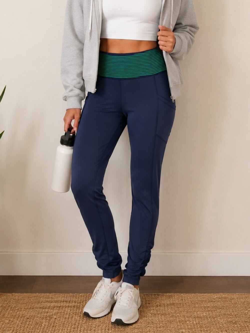 Lululemon Speed Tights Inkwell Green Bean, Sz 4